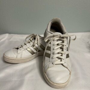 Adidas White and Gray Casual Sneakers